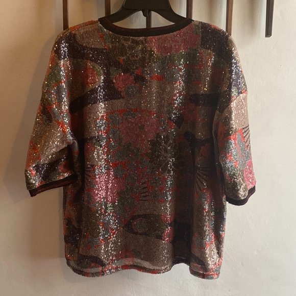 Scotch & Soda Floral Sequin Top - Picture 3 of 7